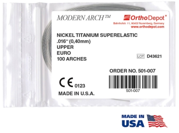Nikl-titan super elastický (SE), Euro, OKROUHLÝ