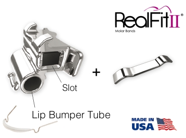 RealFit™ II snap - DČ, 2-násobná kombinace vč. Lip Bumper Tube (zub 36) Roth .022"
