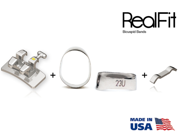 RealFit™ - kroužek na premoláry, HČ (zub 15, 14) Roth .022"