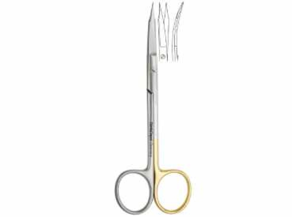 Surgical Scissors serrated, Goldman-Fox "Super Cut", 130 mm, curved