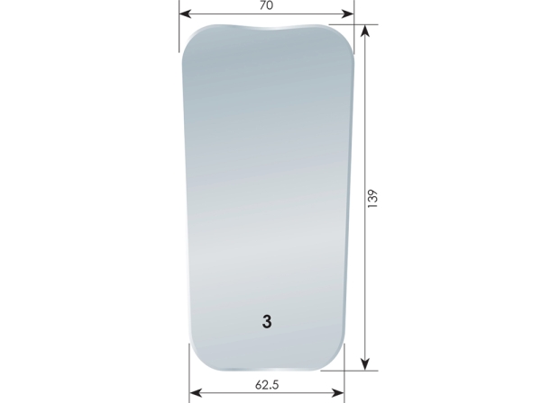 Fotozrcátko č. 3 (okluzní, standardní) pro držák fotozrcátka proti zamlžení