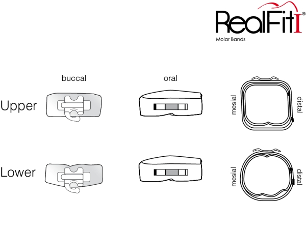 RealFit™ I - Intro-Kit, DČ, 1-násobná kombinace (zub 47, 37) Roth .018"