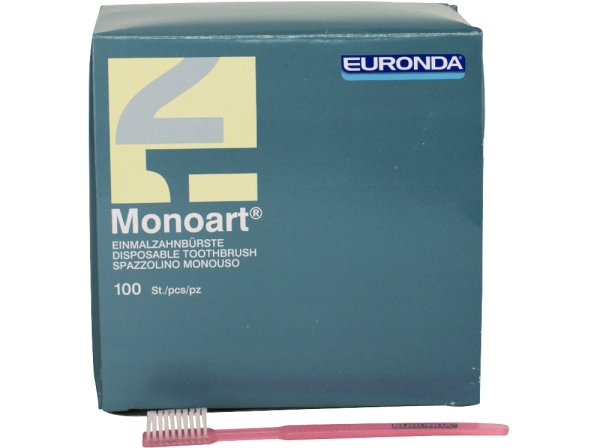 Zubní kartácek Monoart s pastou ružový 100ks.