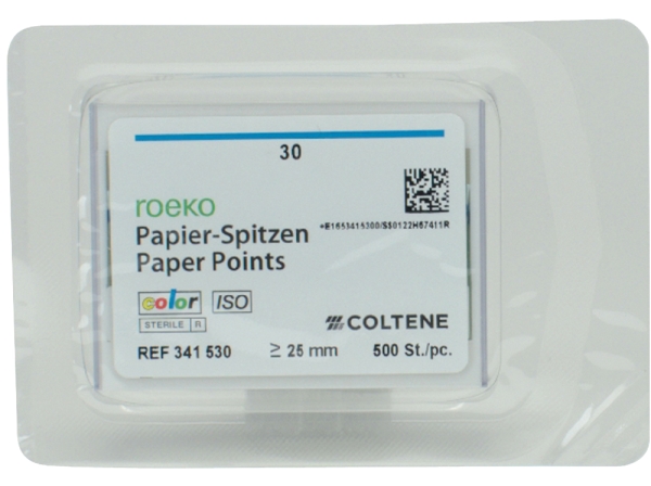 Papírové hroty barva ISO 30 500ks
