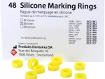 Silikonové kroužky 8,0mm žluté 48ks